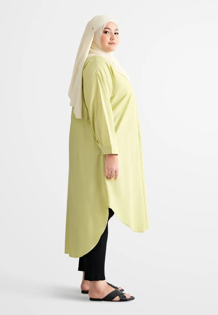 Linisha Minimalist Long Dress Shirt - Black