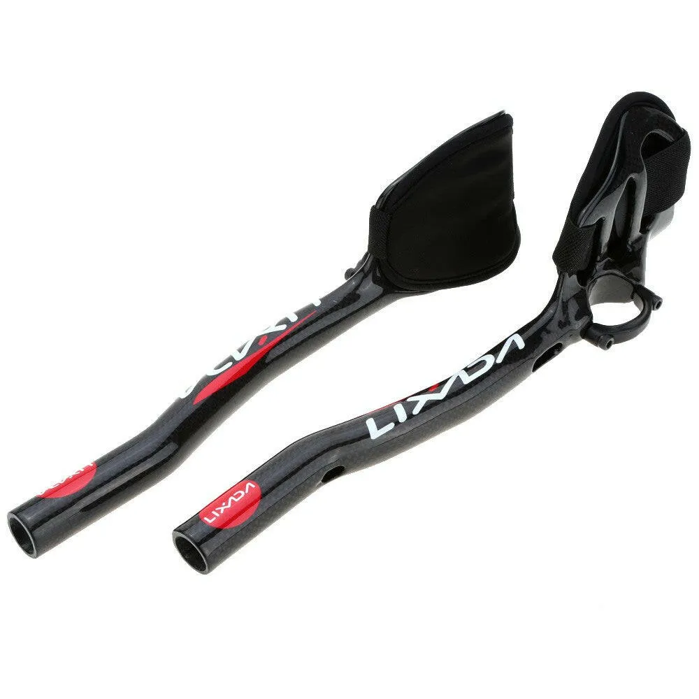 Lixada Carbon Fiber Road Bike Bicycle Aero Bar Rest Handlebar Aerobar 31.8mm