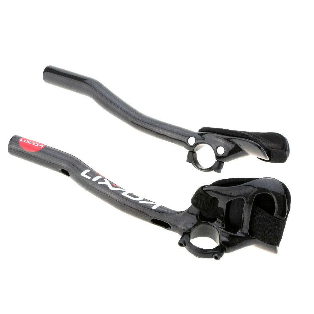 Lixada Carbon Fiber Road Bike Bicycle Aero Bar Rest Handlebar Aerobar 31.8mm