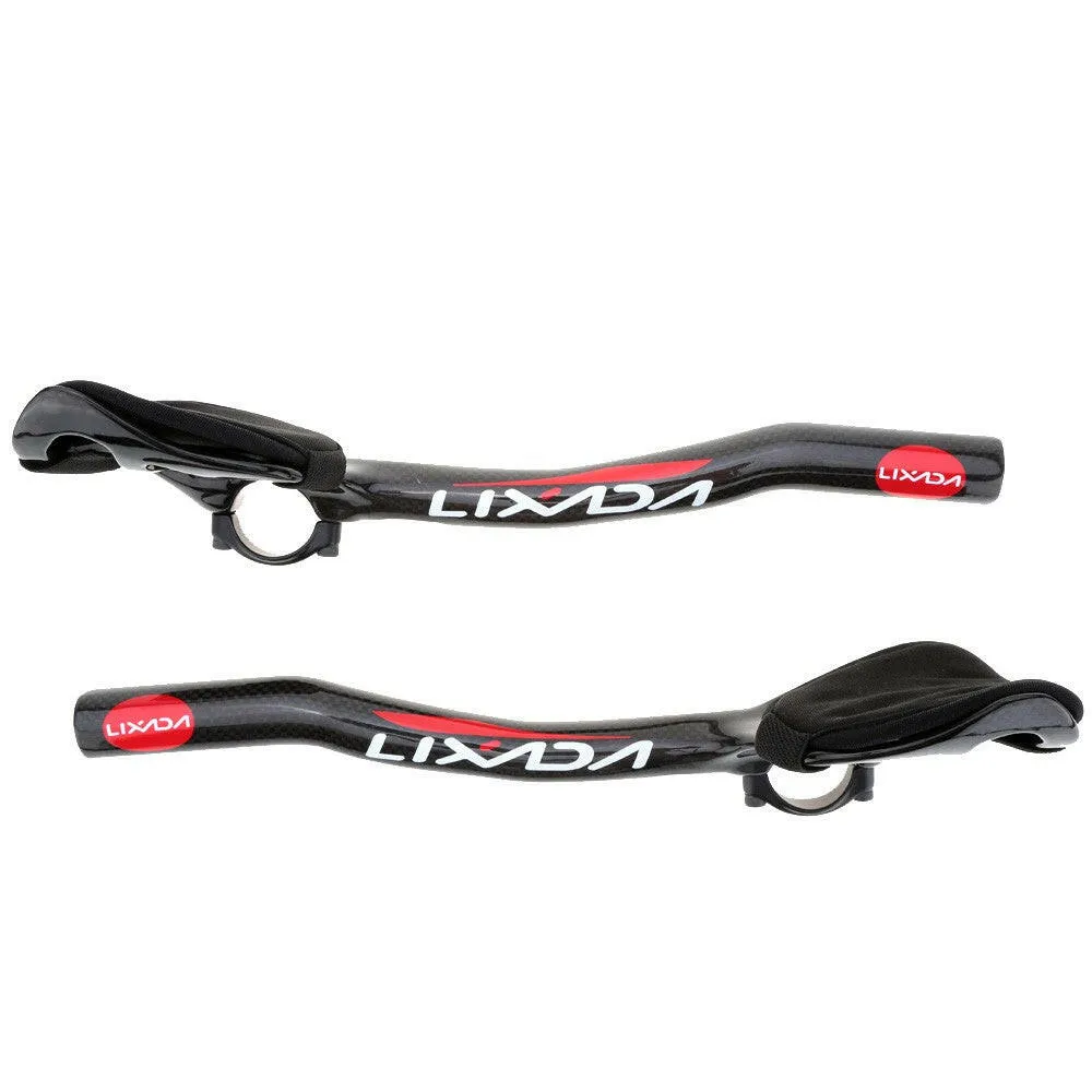 Lixada Carbon Fiber Road Bike Bicycle Aero Bar Rest Handlebar Aerobar 31.8mm