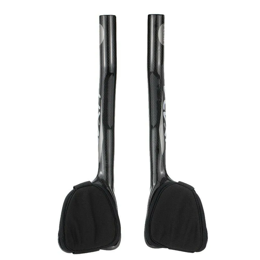 Lixada Carbon Fiber Road Bike Bicycle Aero Bar Rest Handlebar Aerobar 31.8mm