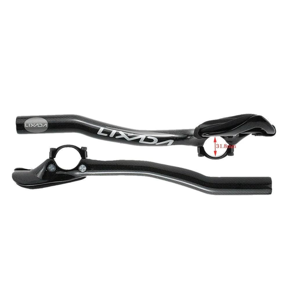 Lixada Carbon Fiber Road Bike Bicycle Aero Bar Rest Handlebar Aerobar 31.8mm