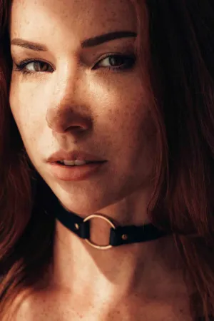 Maze Vegan Leather Thin Choker