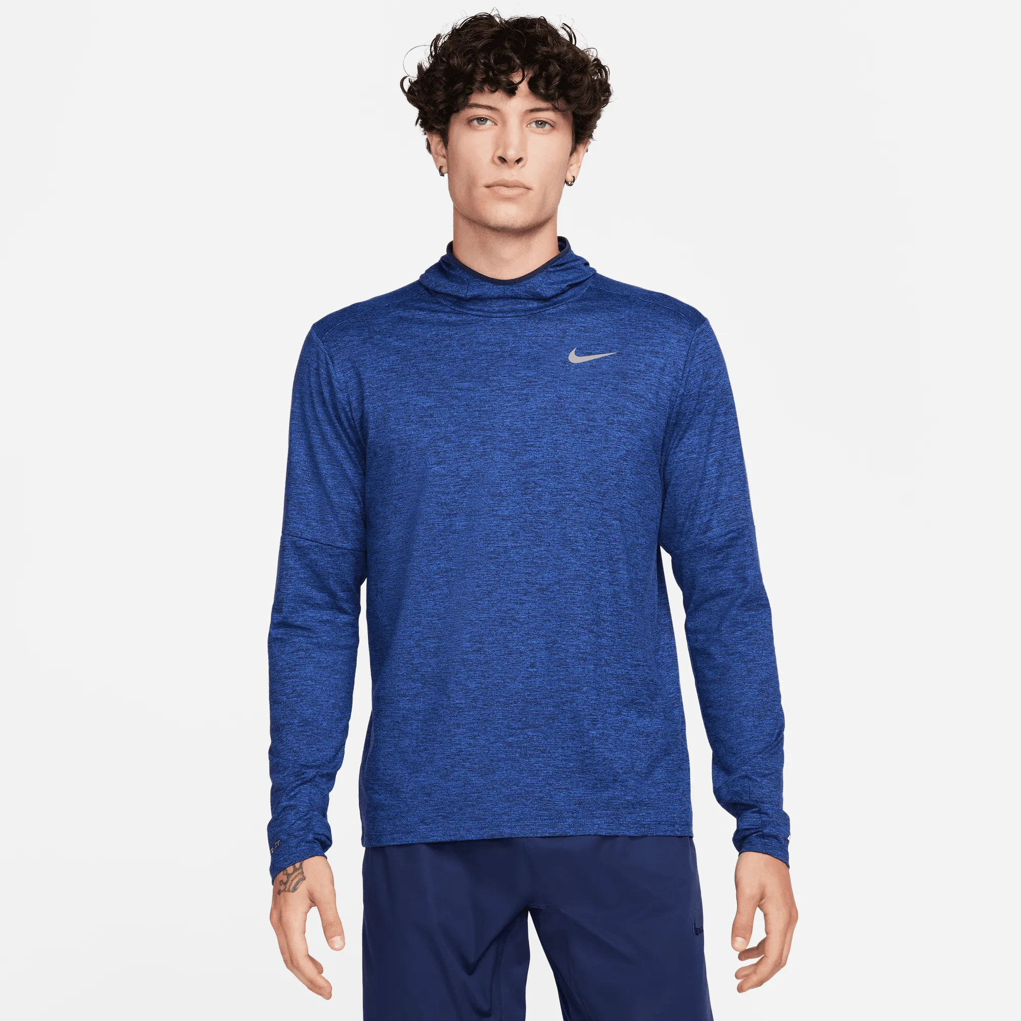 Men’s DRI-FIT Element Hoodie (451 - Obsidian/Game Royal/Heather/Reflective Silver)