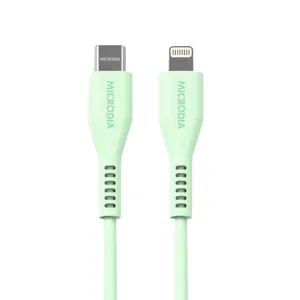 Microdia Fruitywire Silicone PD60W USB-C to 8-Pin Cable 1.3m Mint