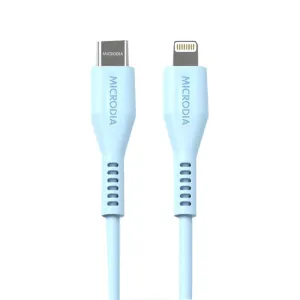 Microdia Fruitywire Silicone PD60W USB-C to 8-Pin Cable 2.6m (Baby Blue)