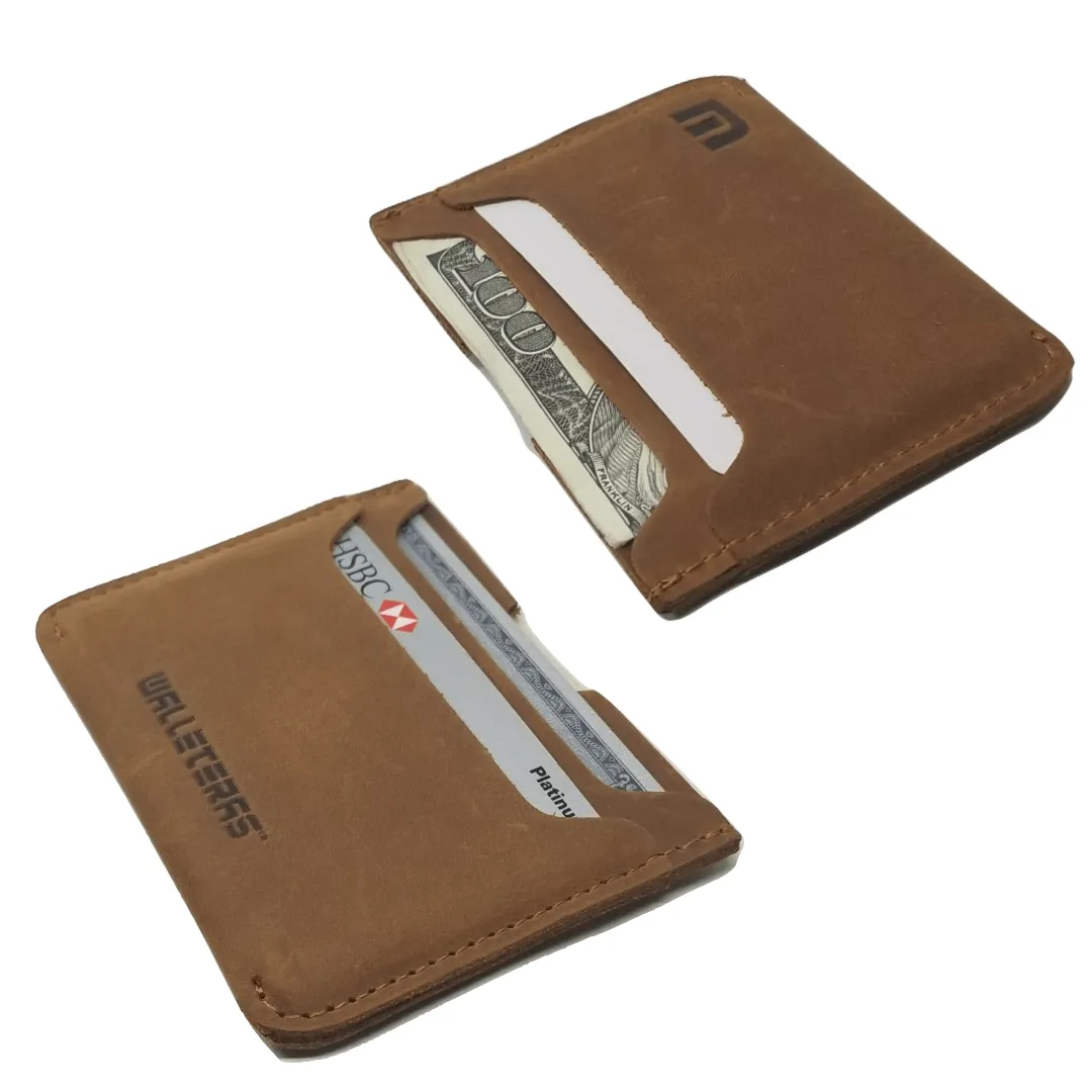 Minimalist Card Holder in Crazy Horse Leather - Solo