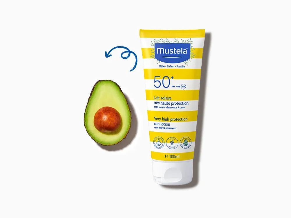 Mustela Very High Protection Sun Lotion SPF50 with Organic Avocado