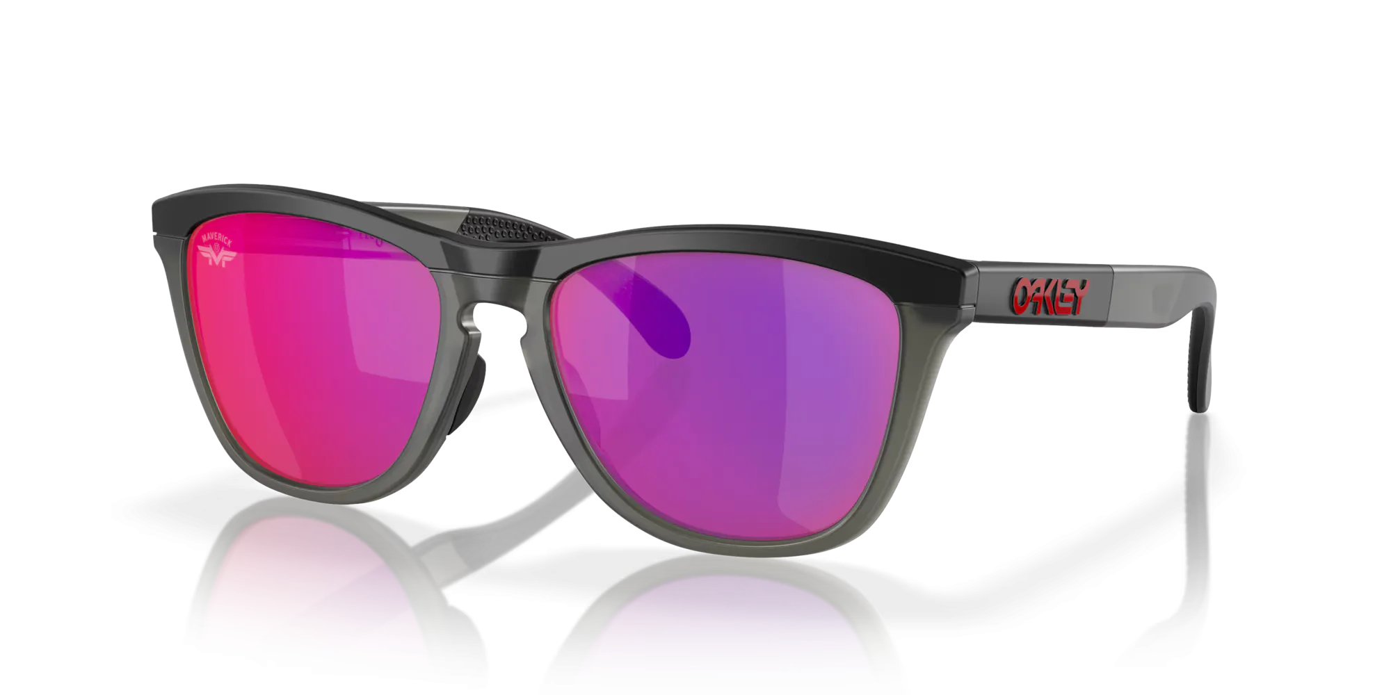 Oakley Frogskins Range Prizm Road Lenses, Matte Black/Matte Grey Smoke Frame (Maverick Vinales Signature Series)