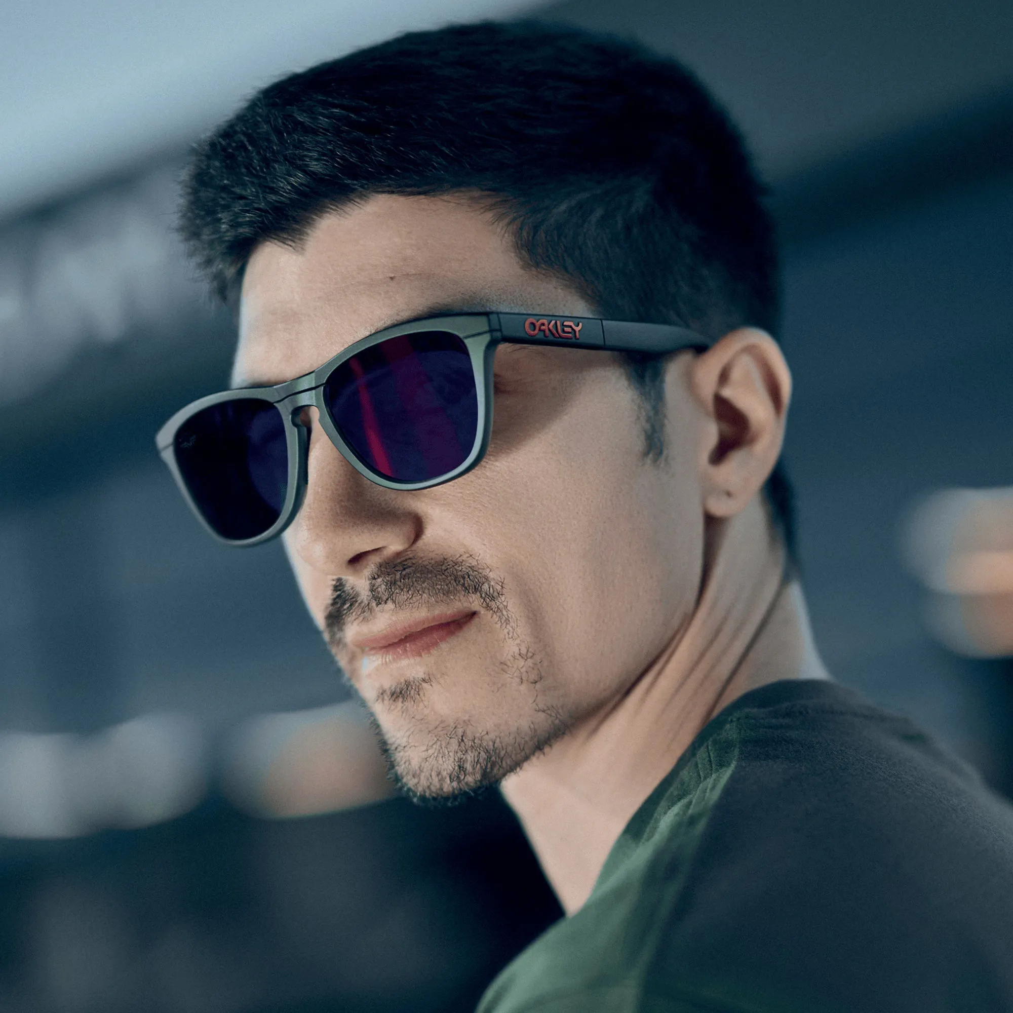 Oakley Frogskins Range Prizm Road Lenses, Matte Black/Matte Grey Smoke Frame (Maverick Vinales Signature Series)