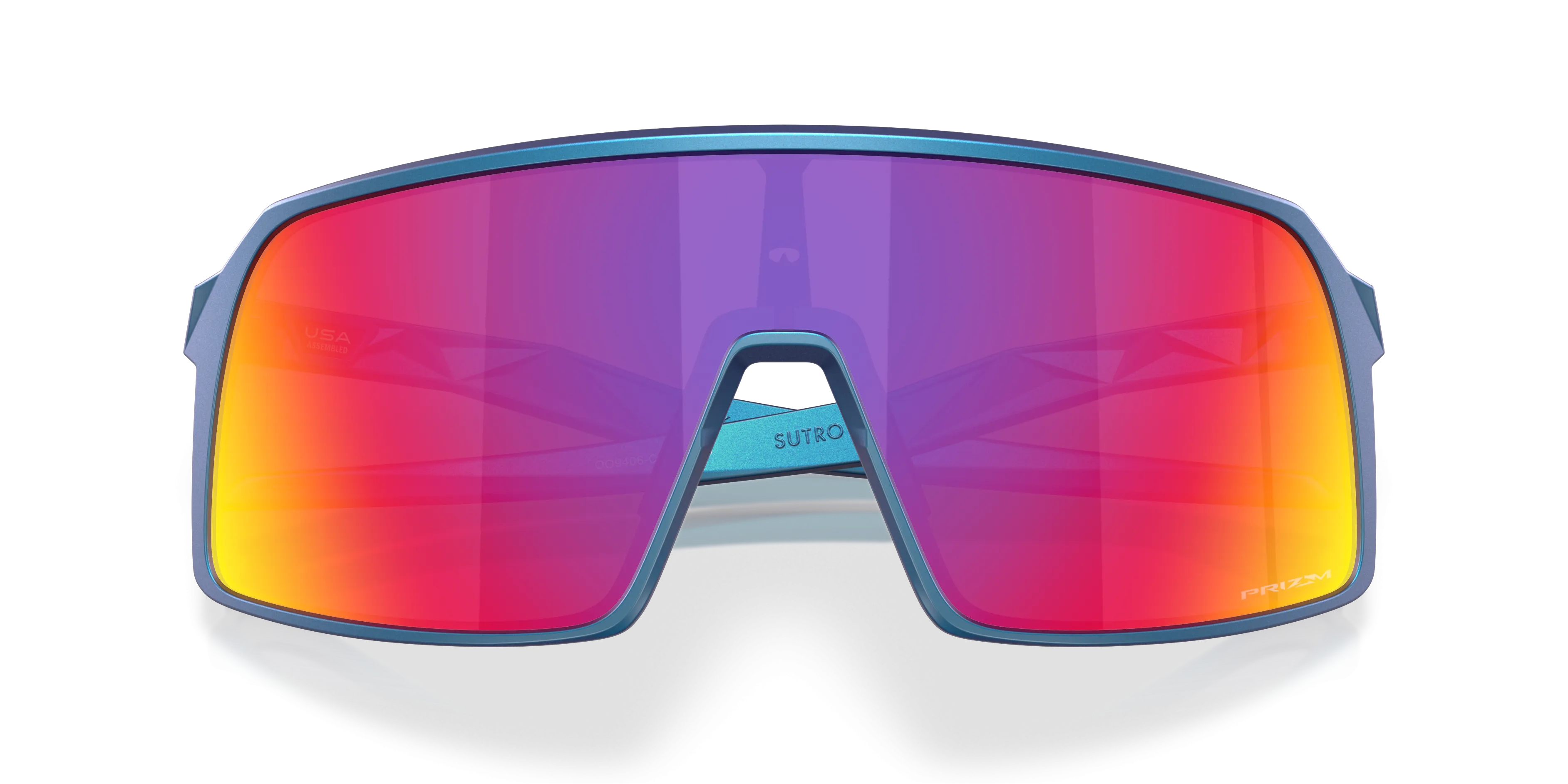 Oakley Sutro Prizm Road Lenses Matte Cyan/Blue Colorshift Frame