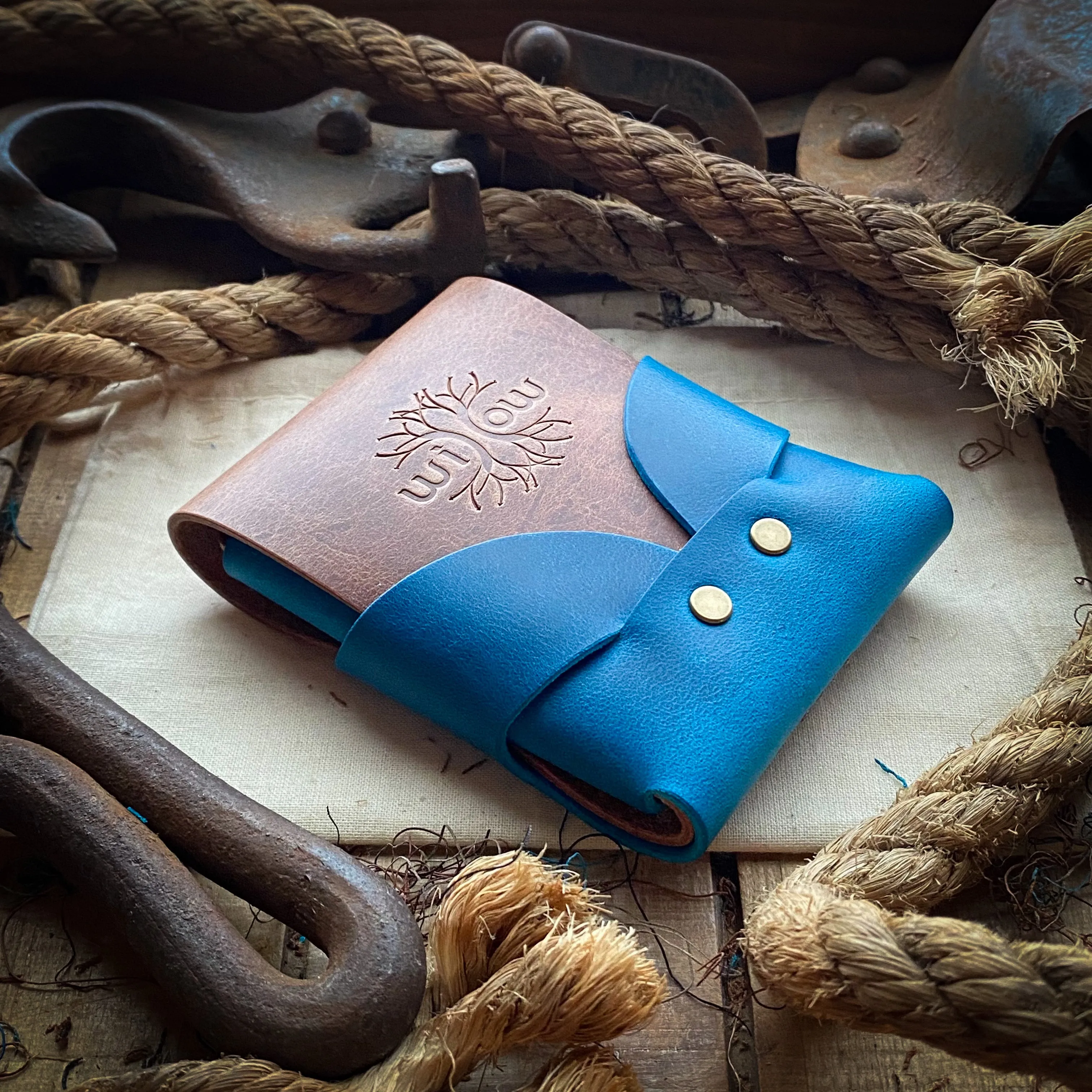 Original Swaddle Minimalist Wallet - Blue Raspberry and Canyon