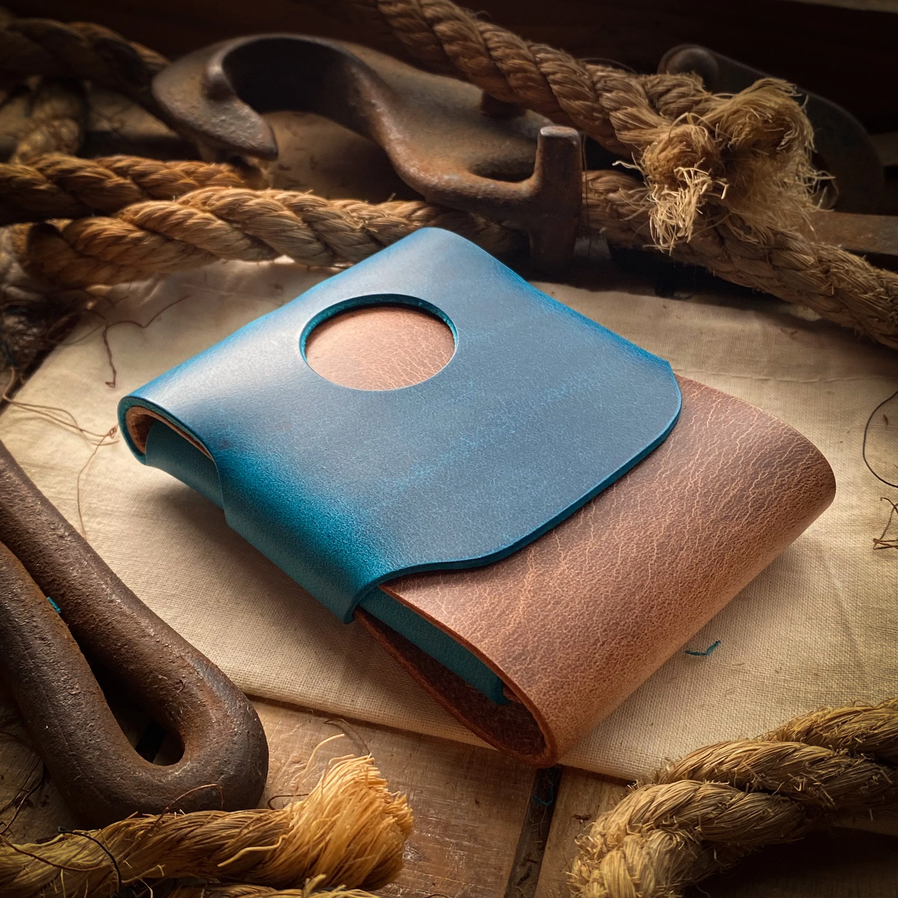 Original Swaddle Minimalist Wallet - Blue Raspberry and Canyon