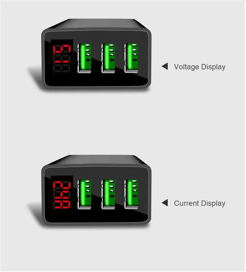 PBG 3-in-1 Fast Charging Cable with LED Display Wall Charger