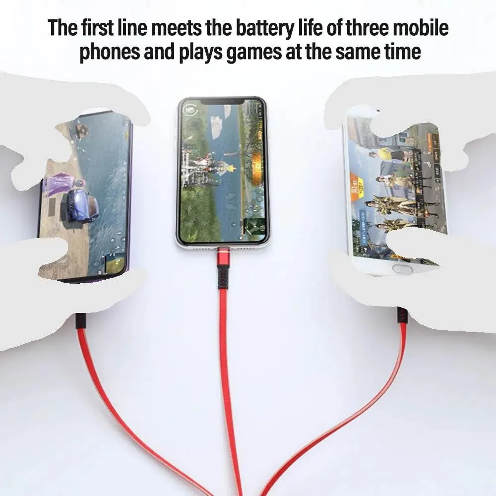 PBG 3-in-1 Fast Charging Cable with LED Display Wall Charger