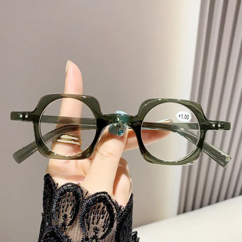 Retro Frame Blue Light Blocking Reading Glasses