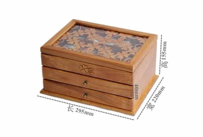 Retro Wood Multi-layer Jewelry Box