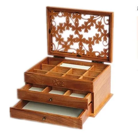 Retro Wood Multi-layer Jewelry Box