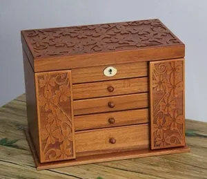 Retro Wood Multi-layer Jewelry Box
