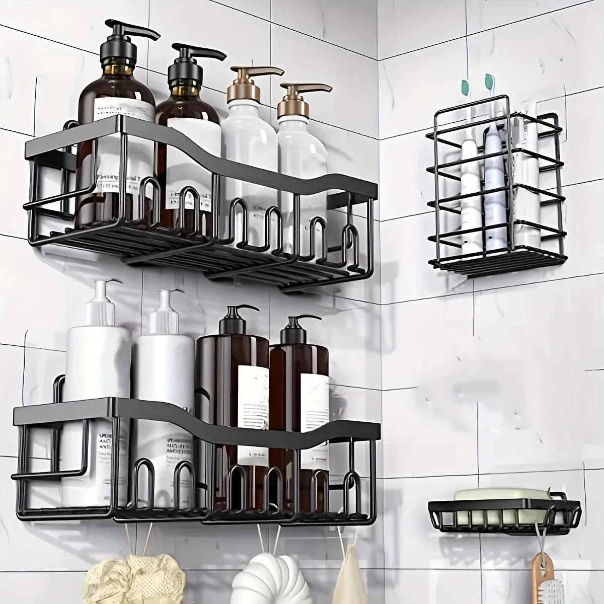 Shower Caddy Adhesive Shower Organizer