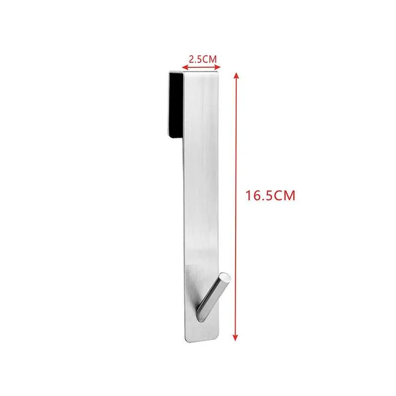 Stainless Steel Over Glass Door Towel Rack