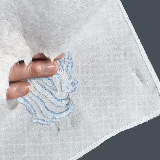 Stitch and Tear Embroidery Stabilizer Light Weight White