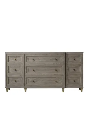 Taupe Oak Nine Drawer Dresser | Andrew Martin Claiborne