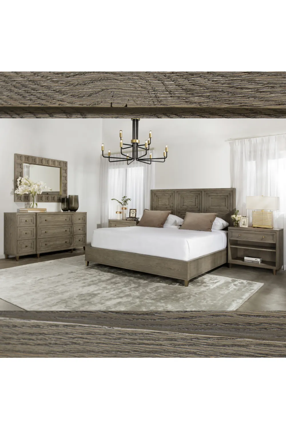 Taupe Oak Nine Drawer Dresser | Andrew Martin Claiborne