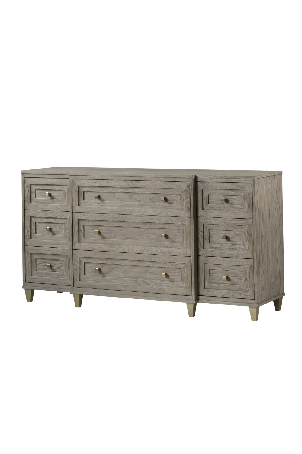 Taupe Oak Nine Drawer Dresser | Andrew Martin Claiborne
