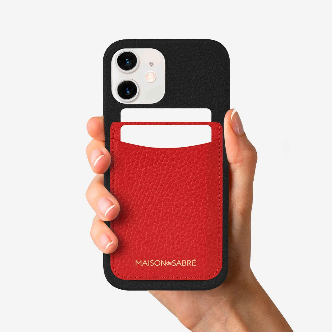 The Card Phone Case iPhone 12 - Pomegranate Caviar