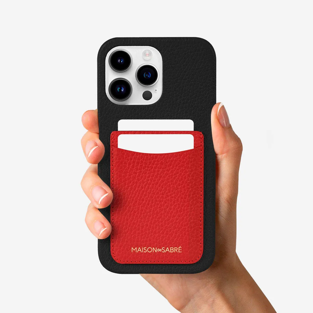 The Card Phone Case iPhone 14 Pro Max - Pomegranate Caviar