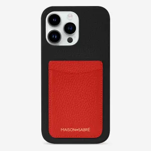 The Card Phone Case iPhone 14 Pro Max - Pomegranate Caviar