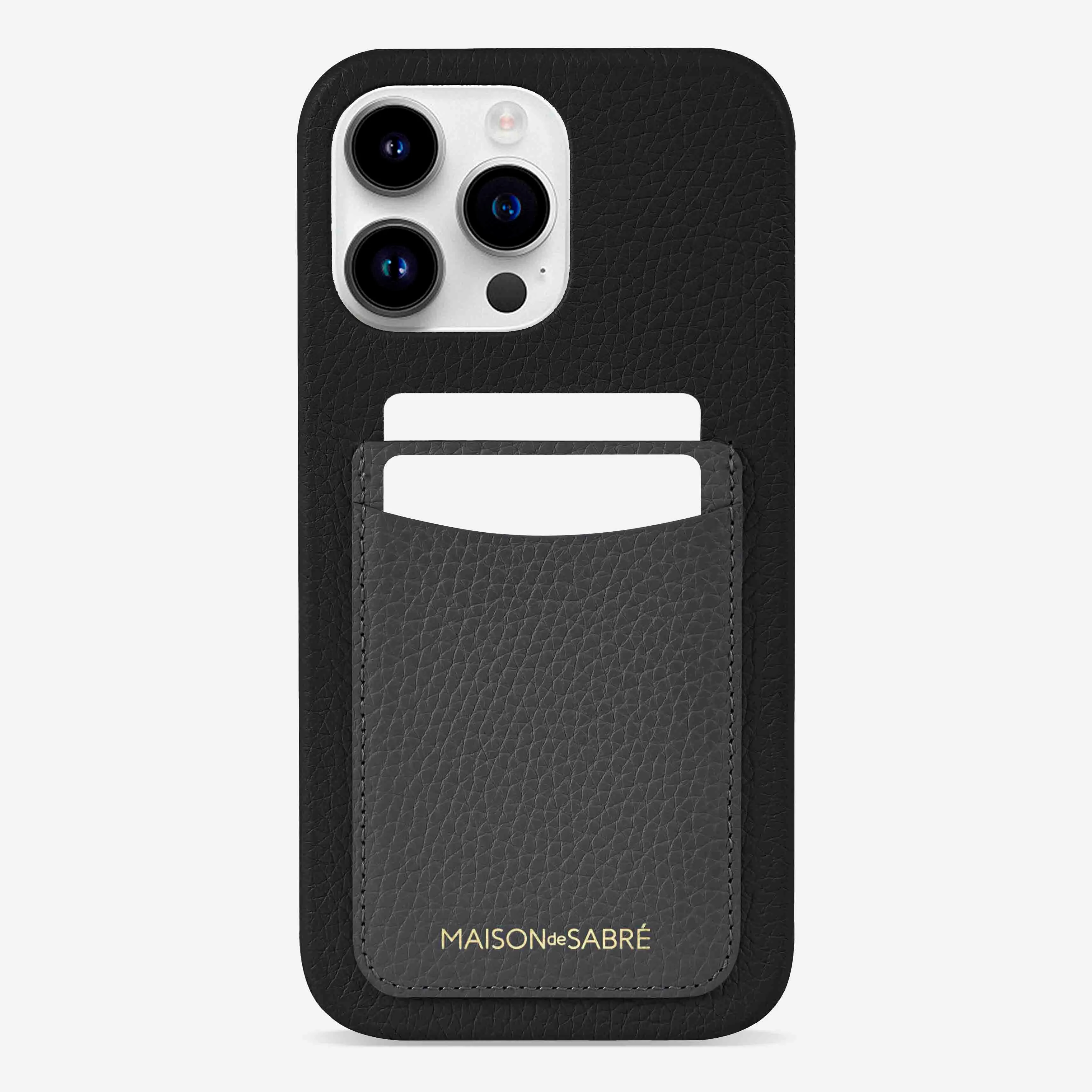 The Card Phone Case iPhone 15 Pro Max - Graphite Caviar