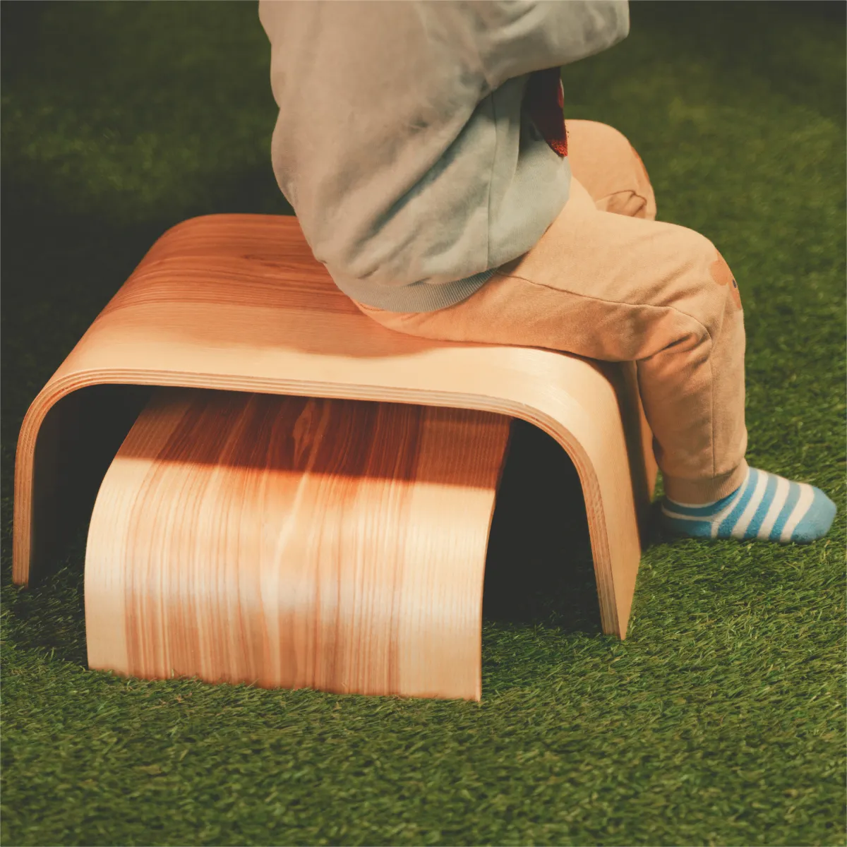 Wood Step Stool - Adjustable