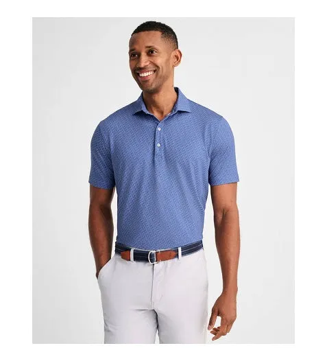 Zazu Printed Prep-Formance Jersey Polo in Lake by Johnnie-O