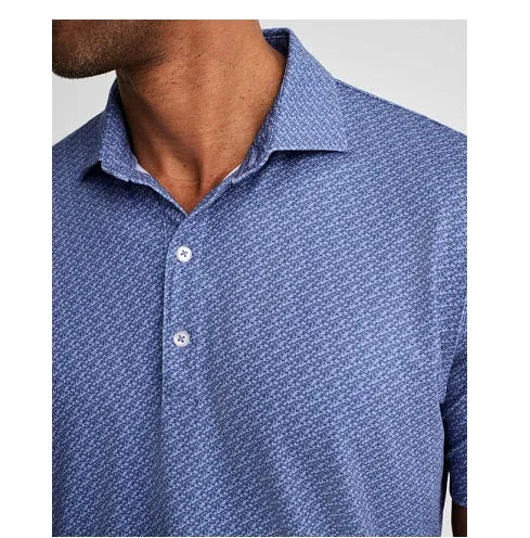 Zazu Printed Prep-Formance Jersey Polo in Lake by Johnnie-O