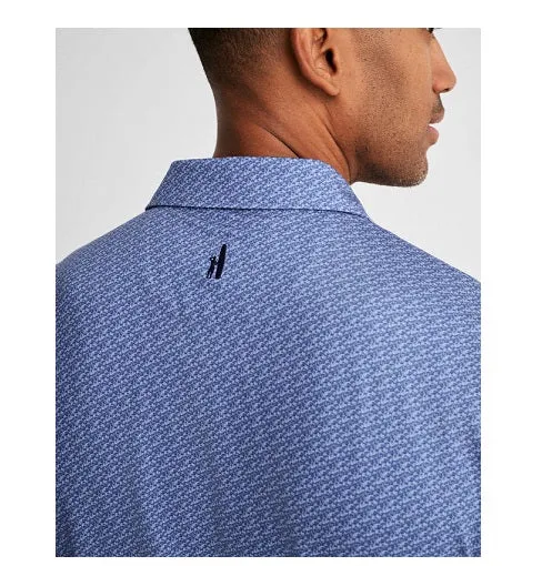 Zazu Printed Prep-Formance Jersey Polo in Lake by Johnnie-O