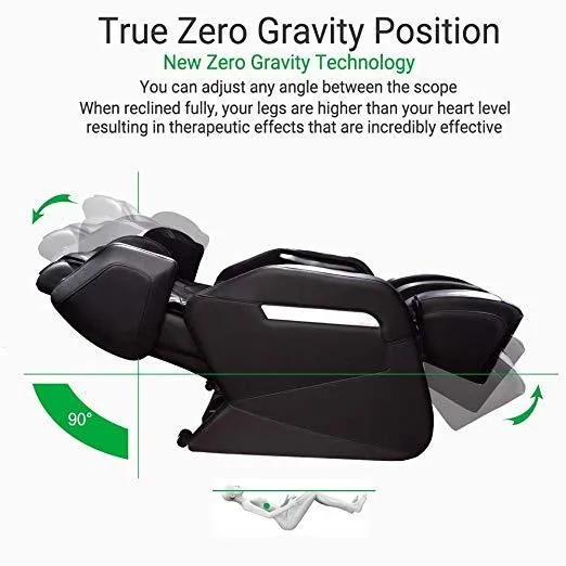 Zero Gravity Full Body Shiatsu Luxurious Electric Massage Chair (Black)